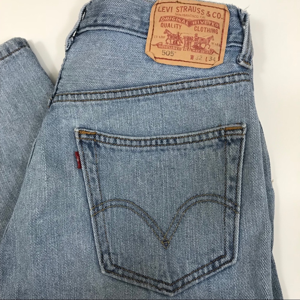Levi's Light Blue Boyfriend Jeans. Tall, 34 in inseam